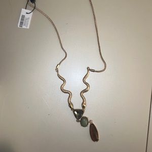 Gold snake forever olive necklace- NWT and receipt